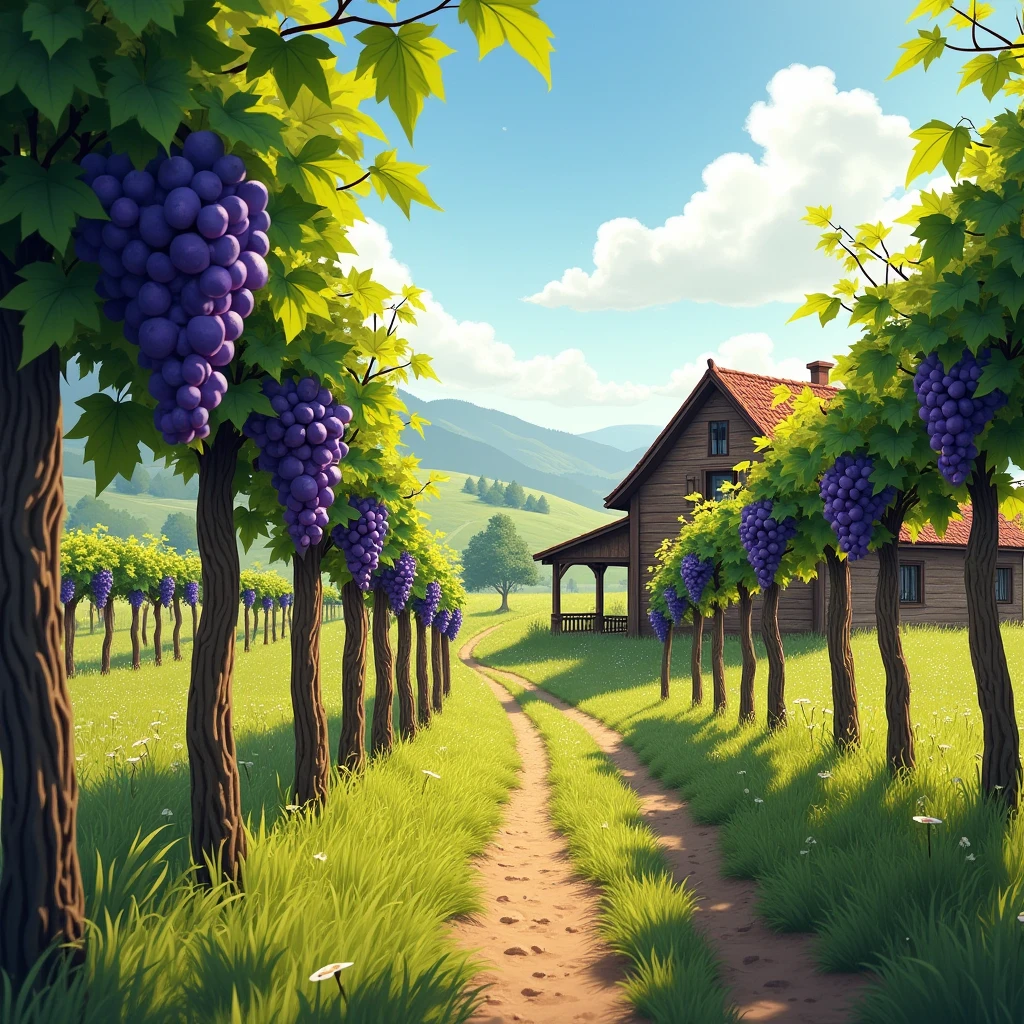farmองุ่น,sunlight,wooden house,farm