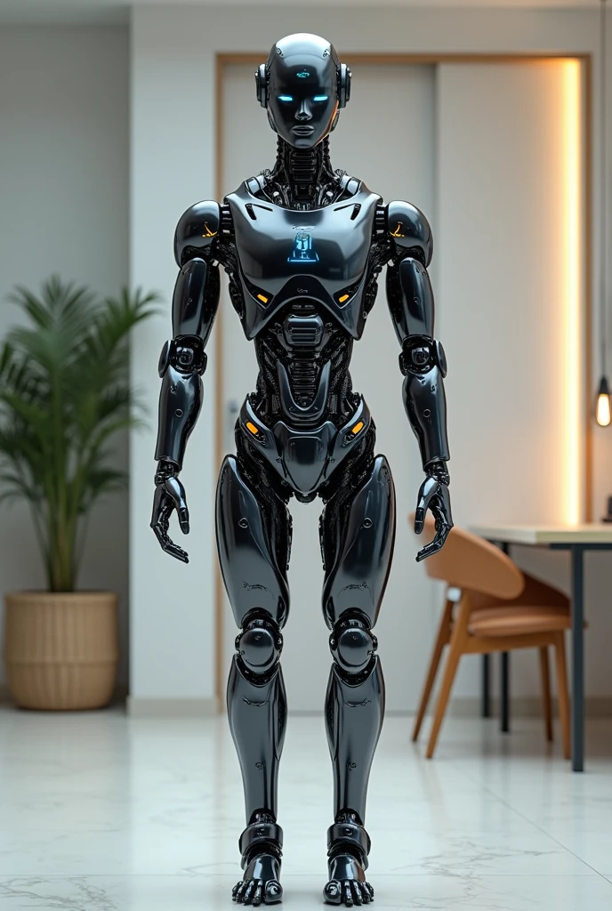 draw a very high tech smart robot that can be use in our house and do any kind of choires I WANT DRAWING NOT PICTURE