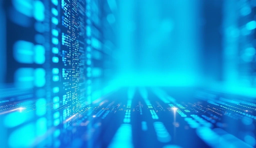 a very futuristic binary code tech blue background, high-tech, digital, artificial intelligence, cyberpunk, machine learning, computer programming, glowing neon grid, abstract geometric shapes, holographic interface, minimalist, clean, precise, elegant, dynamic, cinematic, (best quality,4k,8k,highres,masterpiece:1.2),ultra-detailed,(realistic,photorealistic,photo-realistic:1.37),vibrant colors,dramatic lighting