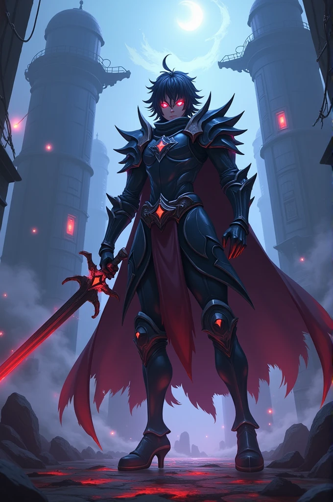 Cursed knight with the animation of kimetsu no yaiba with the title mobile legends