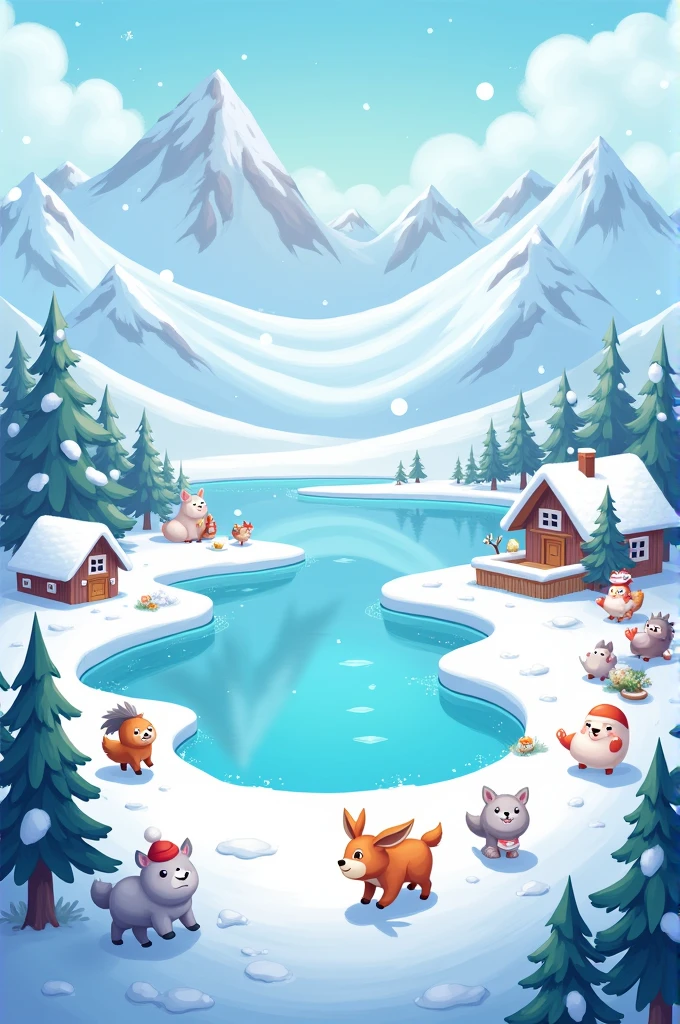 Prepare a snow biome 2d game assets