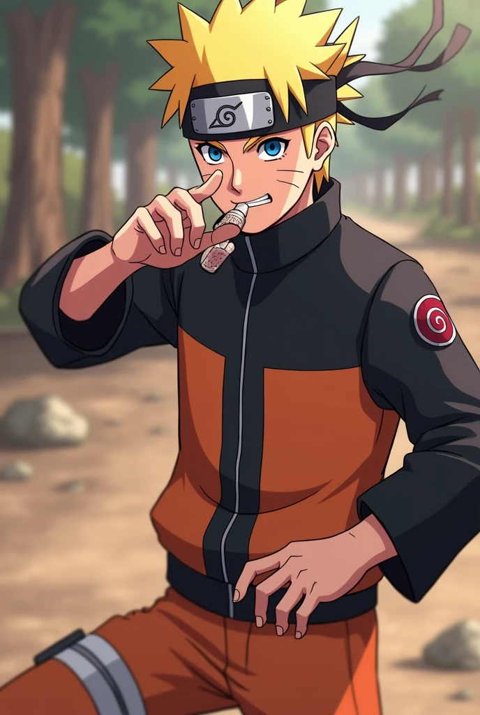 Hinata shakes Naruto's dick until it spurts