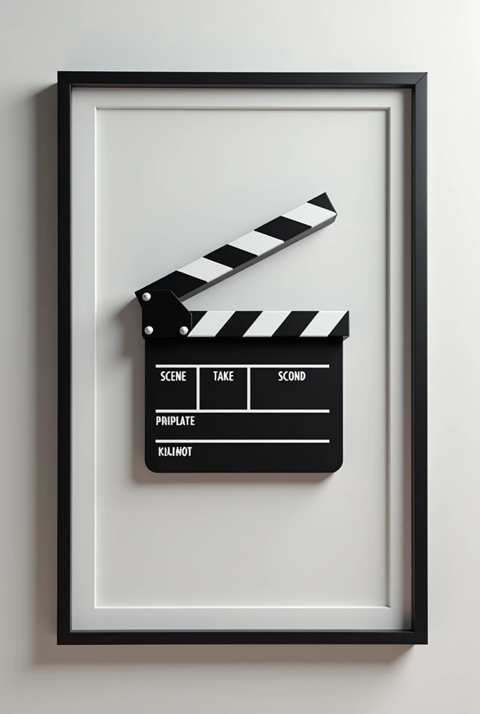 Picture frame for movie clapperboard text