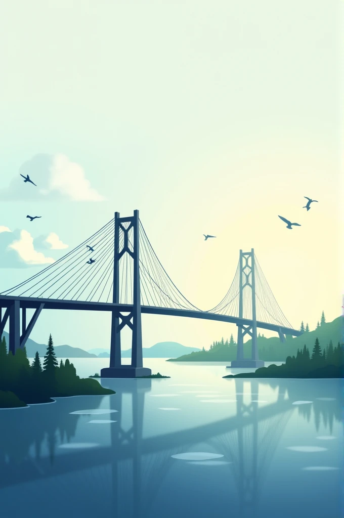 Banner with a concept of "bridge." The bridge represents graduating fourth year civil engineering students.