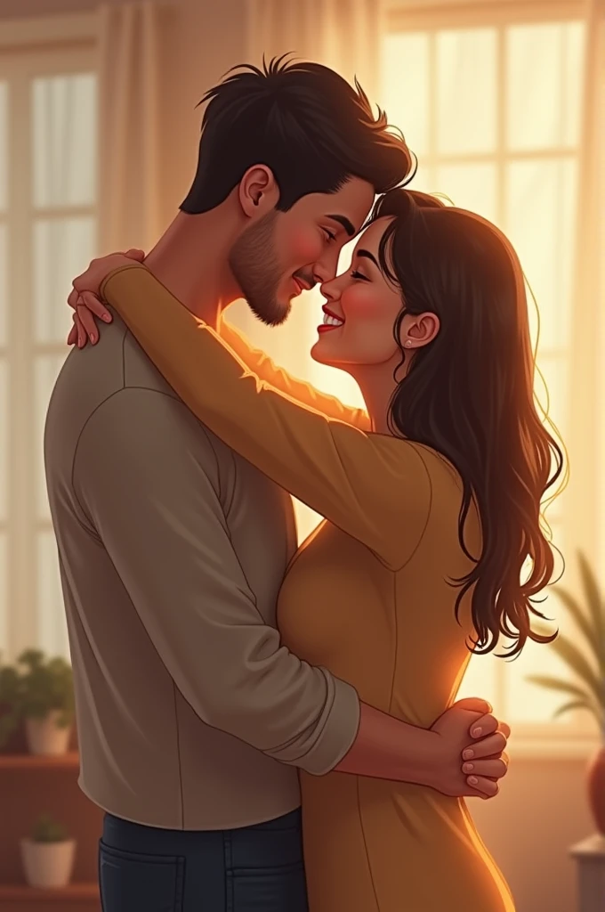 Couples hug each other