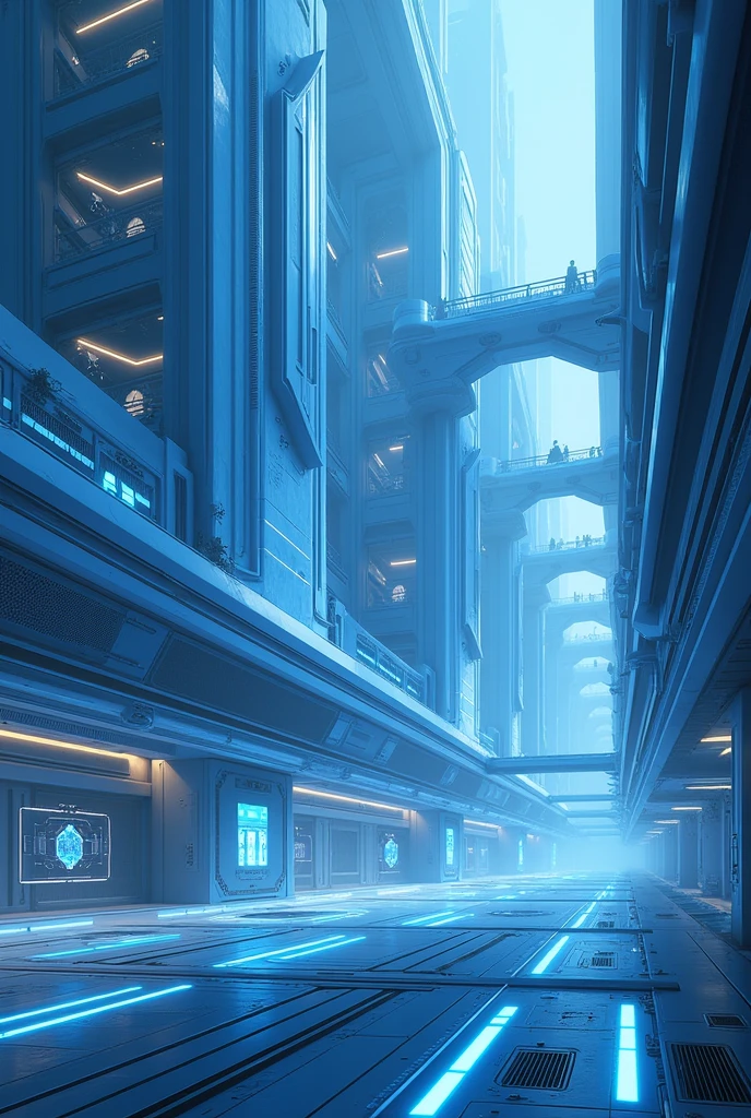 Background build, tech, blue