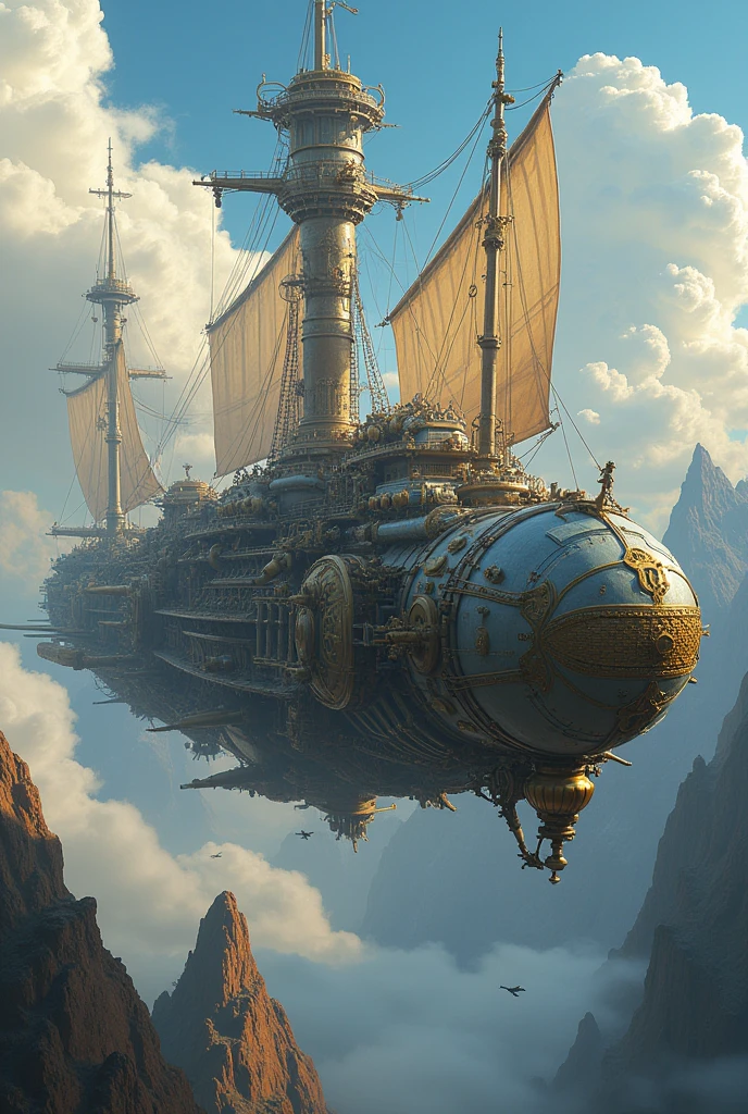 Fantasy world Airship battleship