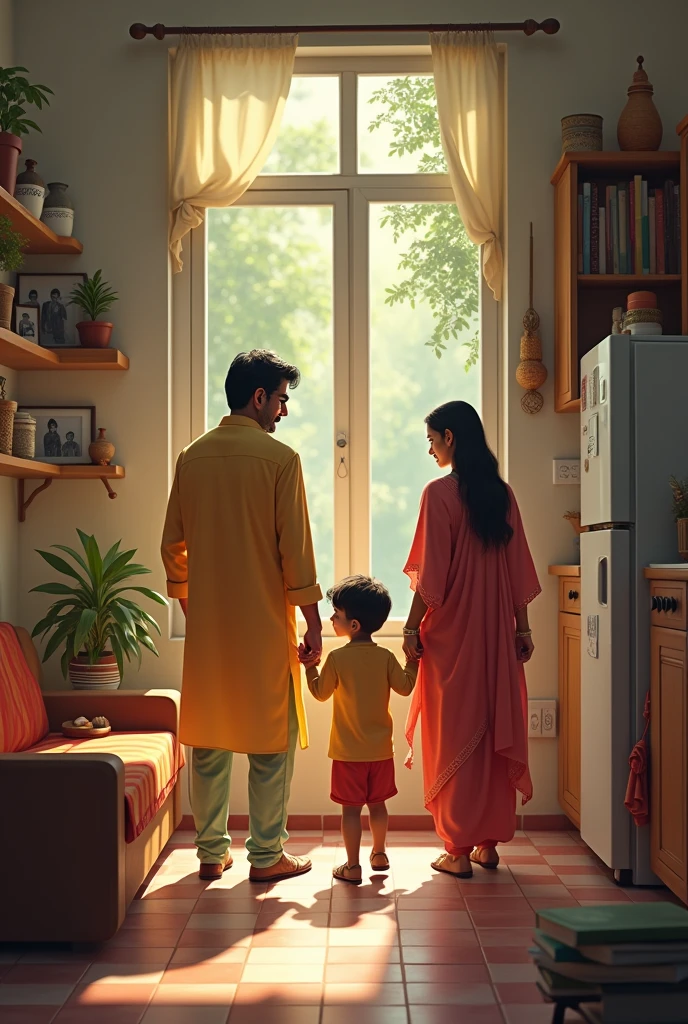 Indian middle class family real