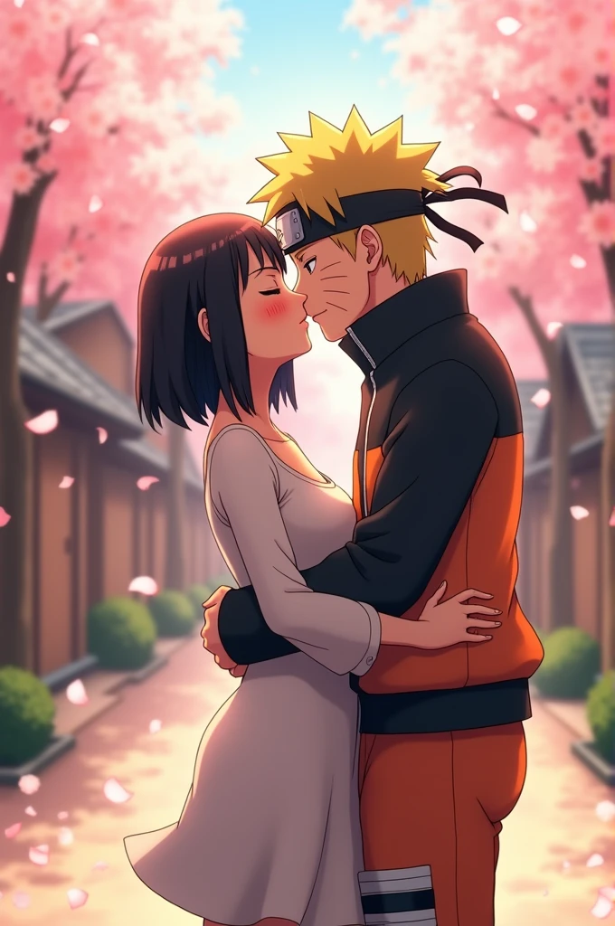 Hinata kissing Naruto 