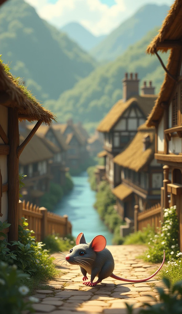 There was a rat living in a village