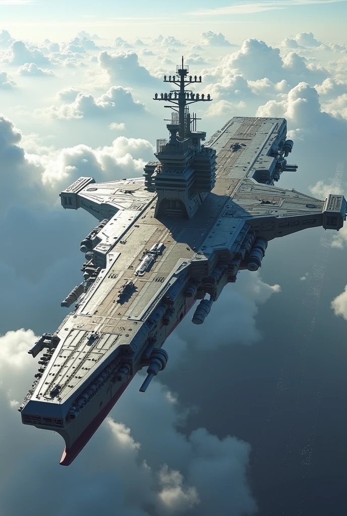 Flying aircraft carrier battleship