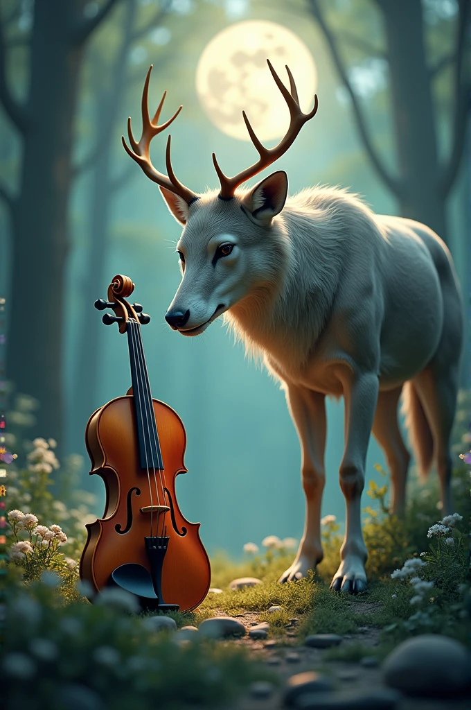 Violin and animal