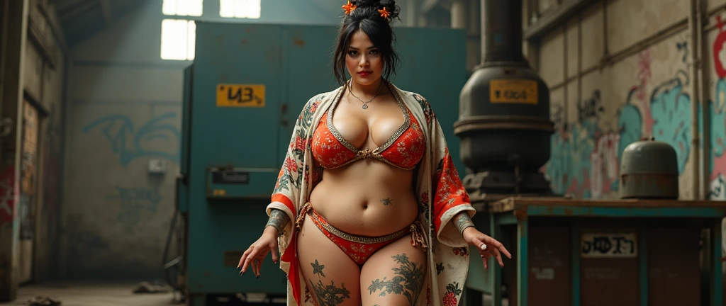 real life big fat mom,kimono bikini、geisha、oiran、bodybuilder、housewife,_tattoo,oily ,Dirty talk、graffiti、Seeding Press,Seeding Press,35 years old,(masterpiece, best quality:1.2), 1girl, solo,standing_split,Big Tit,、Big Butt,Armpit Hair、
,muscular、busty,hentai