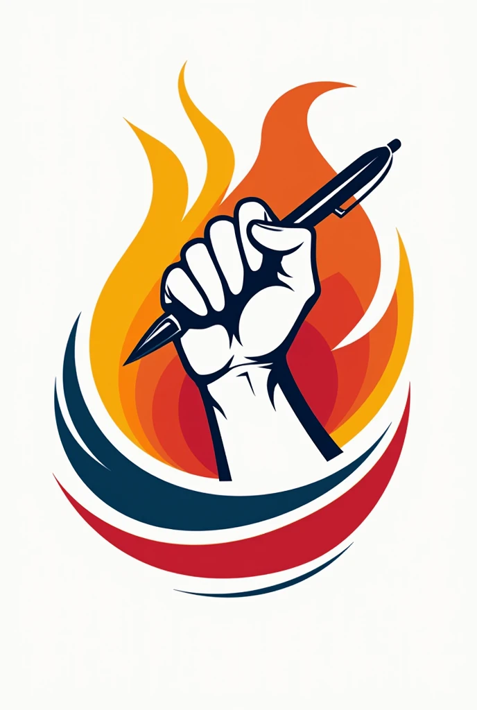 Political Party Logo by the name Naujawan Parivartan Sena. Inspired by current political Party logos which has a hand holding pen in it as writing position
