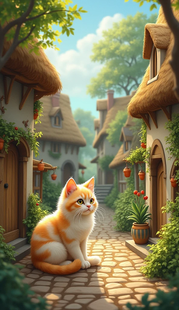 A cat also used to live in that village