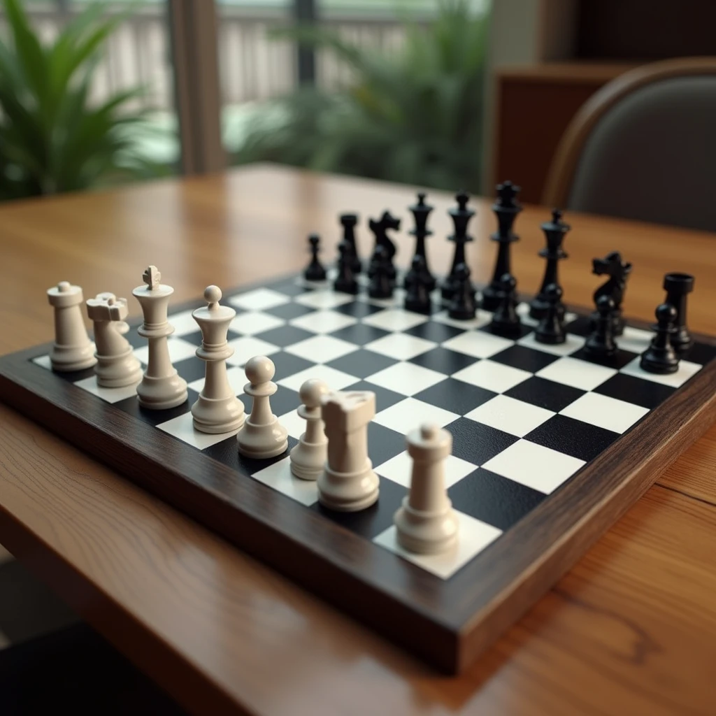 Chess board without pieces