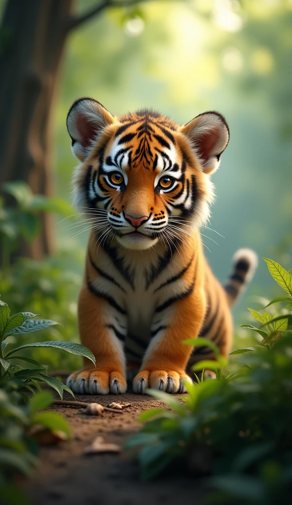 A real tiger cub