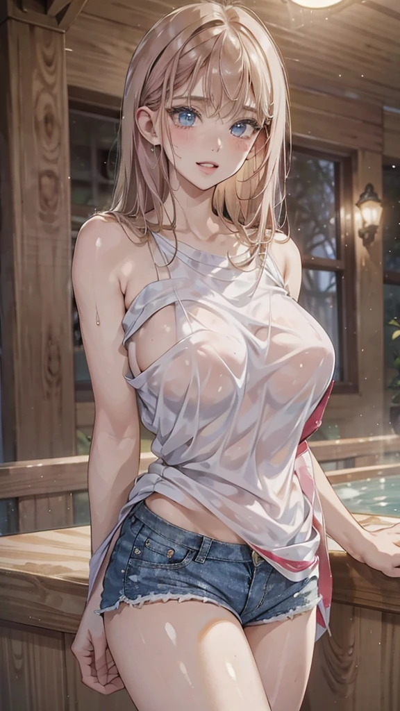 Pink hair cute girl cute girl . so cute , Round Face . Solitary , Slim , Short stature . Glowing skin . Pure white tube top T-shirt . shorts , White background , Looking at the audience's slender and sexy legs, Put your hands behind your head((Clear nipples))、Rocket , (Large Breasts),(because I'Thin) , 身材Short stature . Smooth skin . Plain white T-shirt .
Huge breasts:1.4,Full breasts, (20 years old:1.2), Cute little trumpet, entity, Sweating of the skin, Radiant Skin, Slim, Black short hair, (Dull bangs: 1.2), Smile, Cute face, Exquisite eyes,, ((naked,Wrapped in a towel)), ((hot spring)), (Not wearing), (wet), (Bend and take off), ((wet hair)),Legs open), ((Sexy and dynamic pose)), view, Looking at the camera, Denim lenses, best quality,Super detailed, high resolution, Extremely detailed CG, Unity 8K wallpaper, Official Art, Creative arts, Novel illustrations, By famous artists, Caustic lines, Textile Shading, Super delicate skin, Perfect anatomical structure, detailed, light, Dynamic Lighting, 美丽而Exquisite eyes, (Top quality), (Super detailed), (Masseter membrane), (high resolution), (The original), Character Conception, Game CG, detailed Manga Illustration, Realistic head to body proportions:1.2