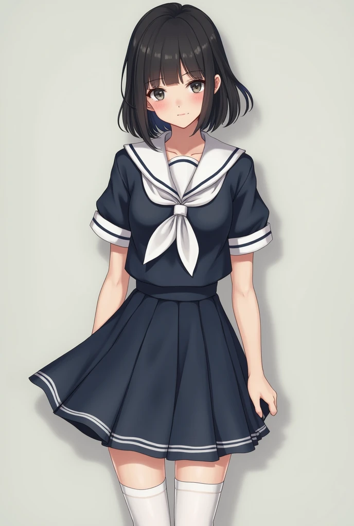 White stockings and sailor uniform