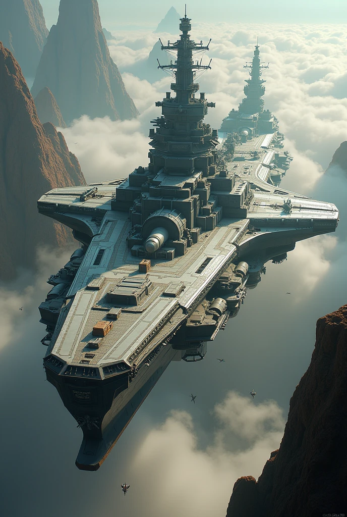fantasy Flying airship military airbase
aircraft carrier battleship