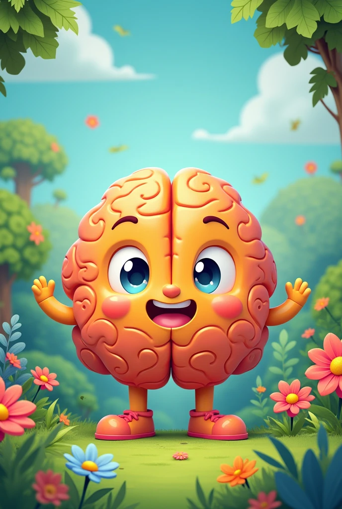 Create a mockup of Memory booster product for children name is Brain Buds including 2 colour