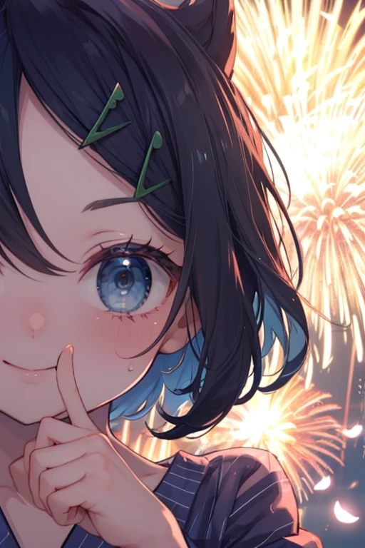 (nsfw), (masterpiece, Highest quality, 8K ultra-high resolution:1.4), , kawaii, nsfw, Pokemon Riko, Down blouse, , (Navy blue frilly yukata, Frilled underwear, night: 1.4), (Summer festival), ((turn around)), Beautiful Eyes,Flash photography, Backlight, ((Close-up of face:1.4)), (The best smile:1.4), (Show your palm to the camera), (Beckon), Written boundary depth, Dramatic portrayal, (Colorful fireworks background), Focus of the film, , Emotional composition, Emotional engine full throttle BREAK Young and cute, Slender body, Flat Chest, Highly detailed glossy skin,Sweat, 完璧なPokemon Riko
, Wind, detailed in the Wind, petals dancing in the Wind
BREAK
ultra detailed crystal eyes, Eyes like shining jewels