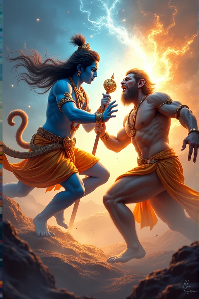 Sri Krishna fight with Hanuman 