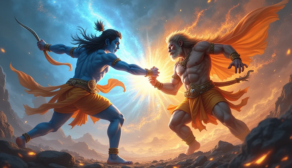 Sri Krishna fight with Hanuman