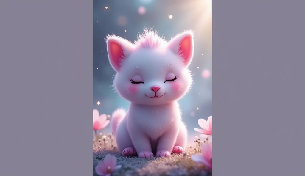 What's so cute about it?。Make it shine even more! eyes closed