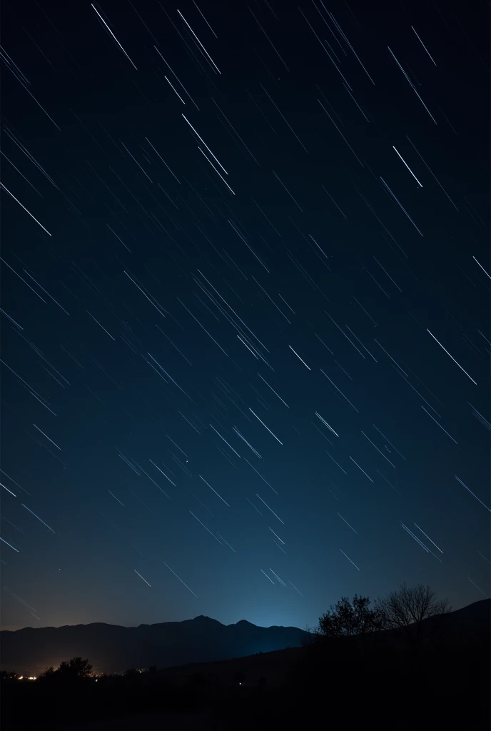 Star trails of few stars and Timelapse