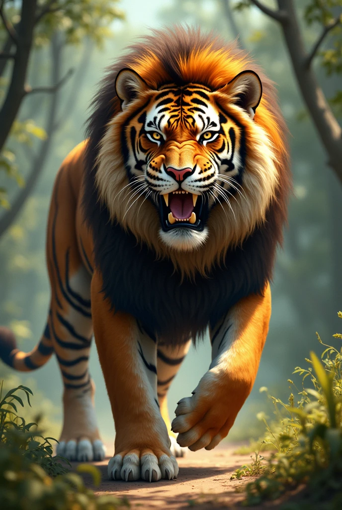 Mixture of lion and tiger