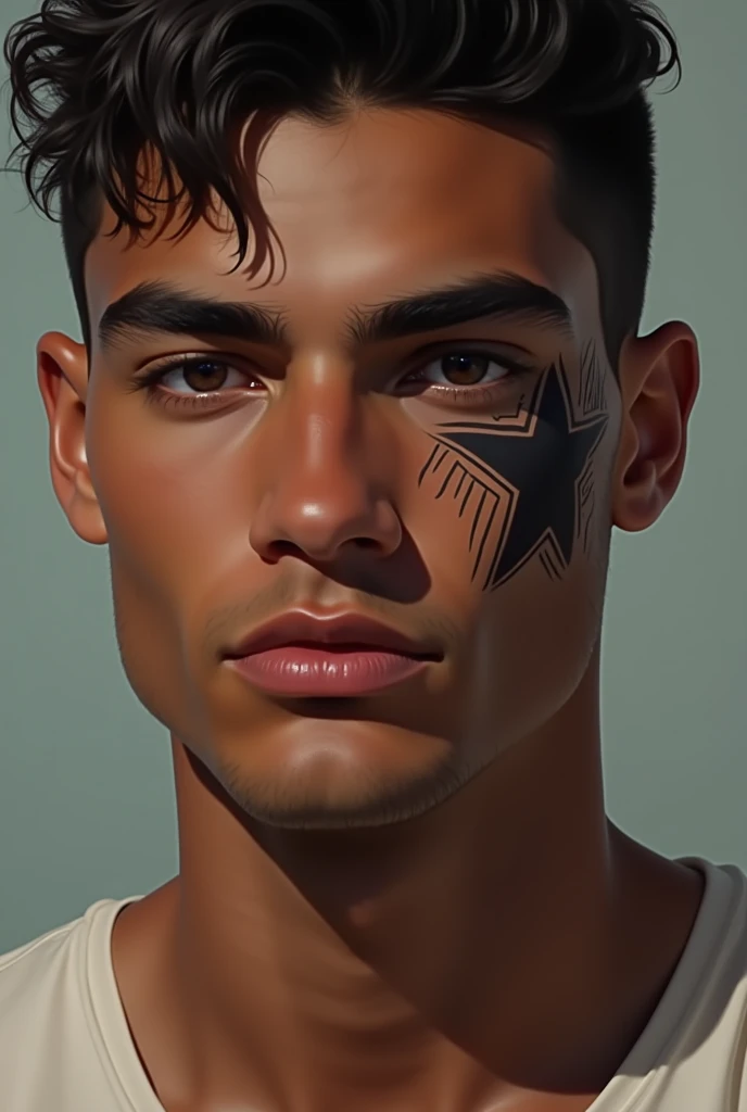 image of a handsome young brown man, with a star written joel