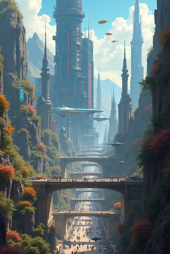 Illustrates draws a megametropolis of. Name Fantasy world city