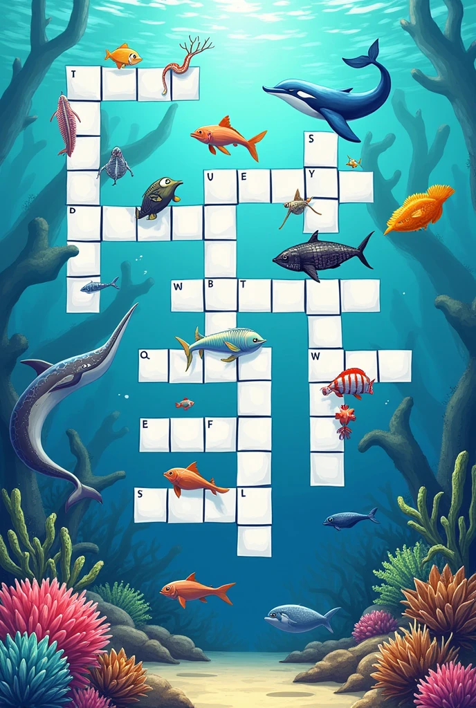 Alright, But in the crossword puzzle we have to find 25 AQUATIC animals