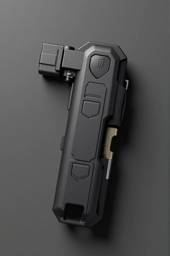 An car key like object having pepper spray, knife, sos button, lighter and flash light installed in it and it should be simple 