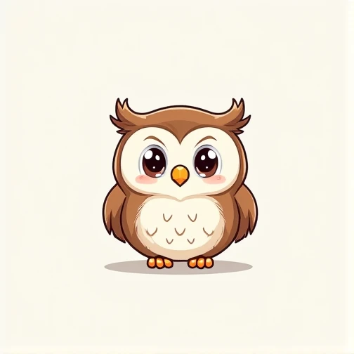 I want to create a logo．Add n-channel and cute owl illustrations