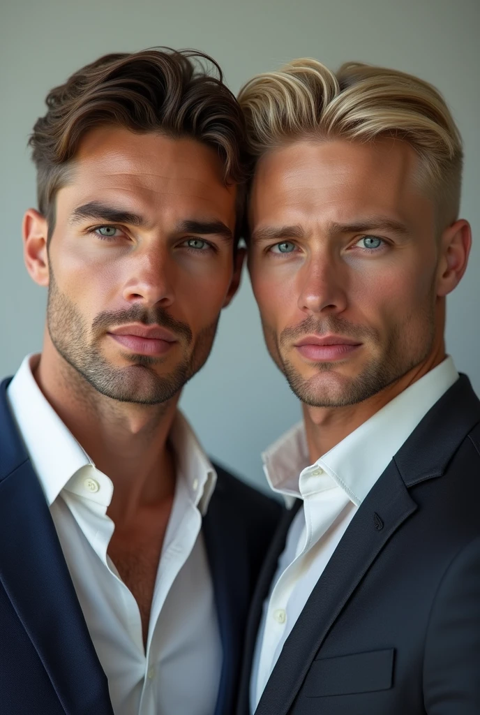 European guy, really handsome, Russian guy, blonde hair, blue eyes, very white skin, cute smile, whole body