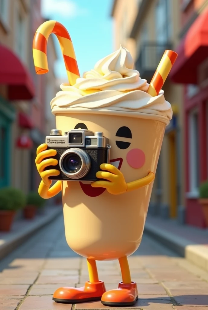 McDonald&#39;s Shake Character with a Camera