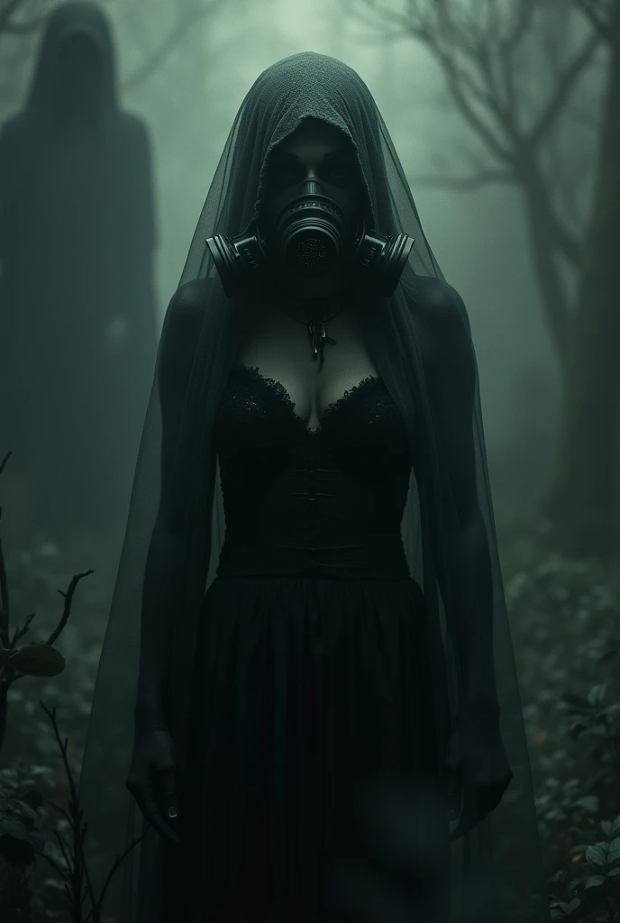 Lilith with a gas mask , dark shadow wick