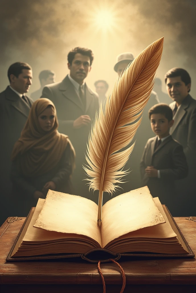 a pluma, a book, make it a bit more vintage, philippine heroes