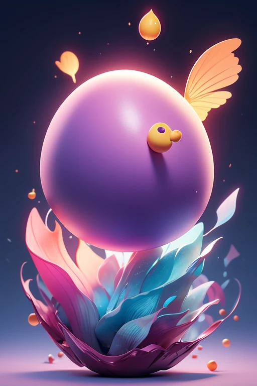 1 Monster Egg floating in the air, no base.. The image should be sharp and detailed, with beautiful colors.