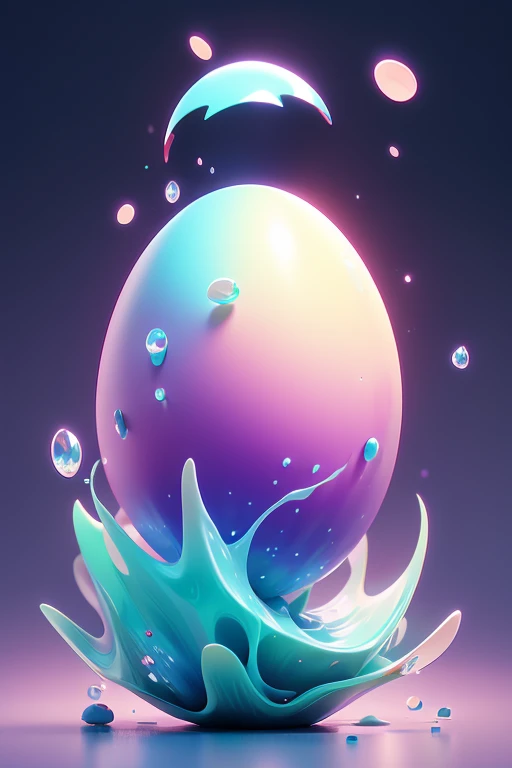 1 Monster Egg floating in the air, no base.. The image should be sharp and detailed, with beautiful colors.