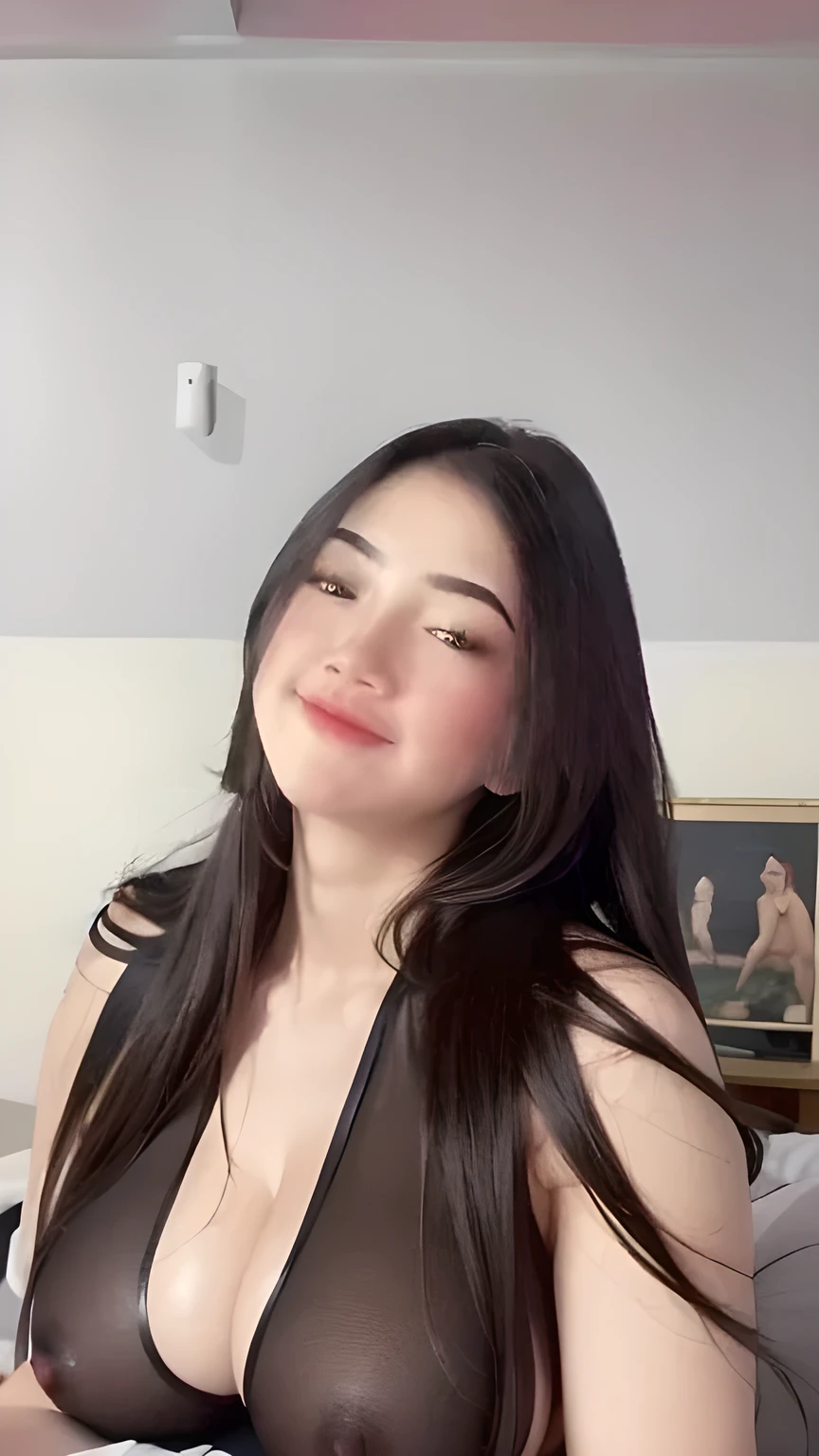 Female body, nsfw, ((gigantic bosom)), (plump:0.8), (nude, sexy), beautiful skin, ((topless, shirtless, breasts out)), transparent, transparent clothes, transparent attire, ((big breasts)), (nsfw), (white skin), (best quality), photorealistic, indoor
