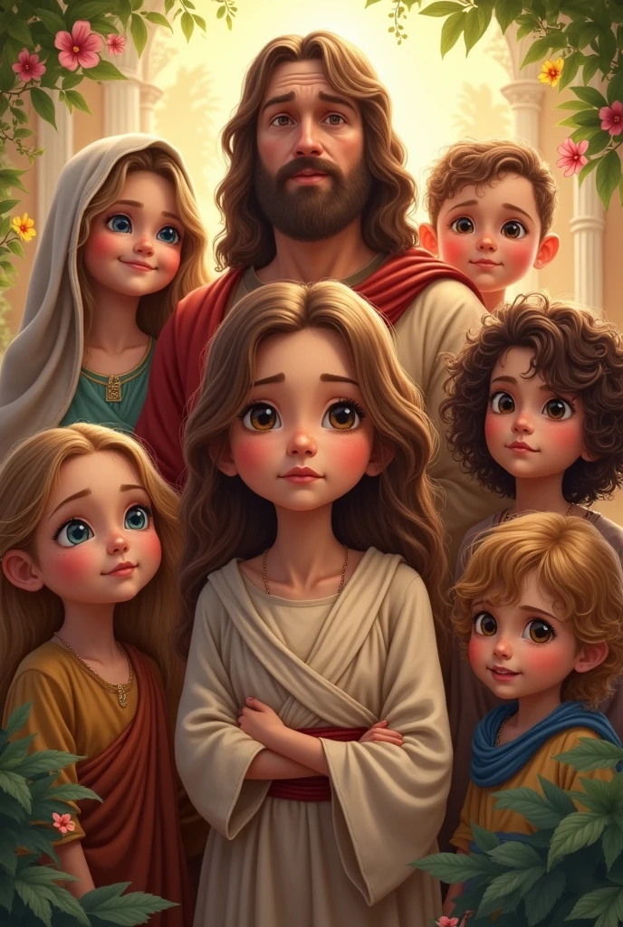 Poster for children of bible characters together