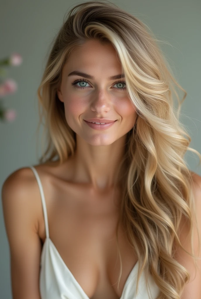 Beautiful blonde woman with wonderful hair