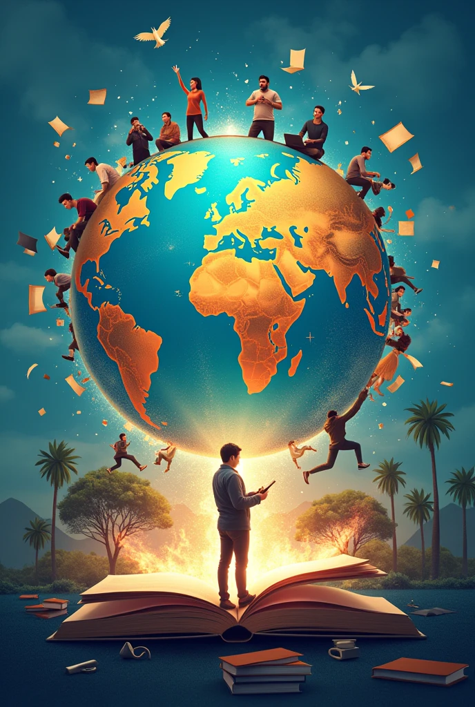 Global Literacy: A Key to Unlocking Humanity's Full Potential"
This slogan positions global literacy as a critical component of human development, emphasizing its importance in fostering empathy, understanding, and collective progress.
