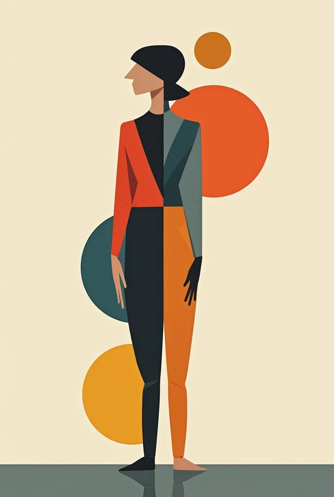 Simple art about cubism
With simple colors