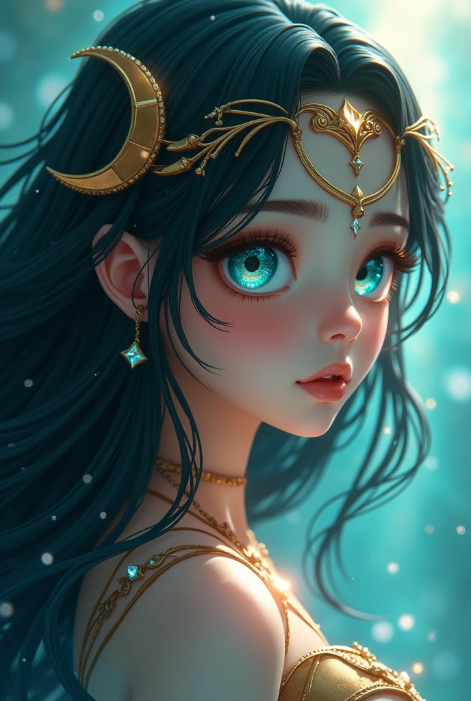 Super-heroina, gostosa, fantasia flash, very long hair, crescent hair ornament, multicolored eyes, aqua eyes, Realism, Fujicolor, god rays, symmetry, overexposure, f/4.0, UHD, accurate, high details, high quality, best quality, 16k, 1080P, HD