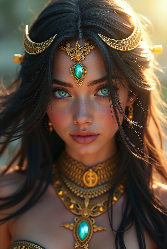 Super-heroina, gostosa, fantasia flash, very long hair, crescent hair ornament, multicolored eyes, aqua eyes, Realism, Fujicolor, god rays, symmetry, overexposure, f/4.0, UHD, accurate, high details, high quality, best quality, 16k, 1080P, HD