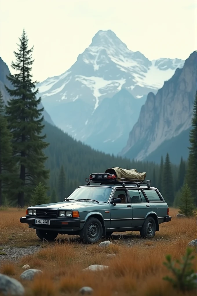 Car photography, Legacy Touring Wagon,BG5, subaru, Camping scene in the mountains
